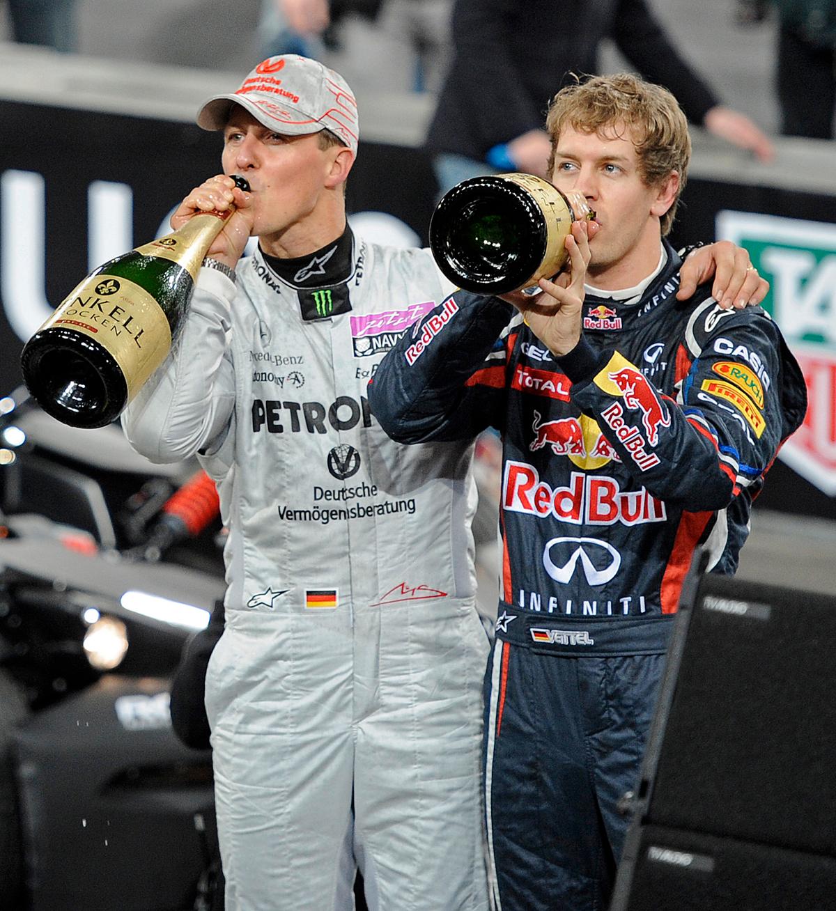 Michael Schumacher och Sebastian Vettel.