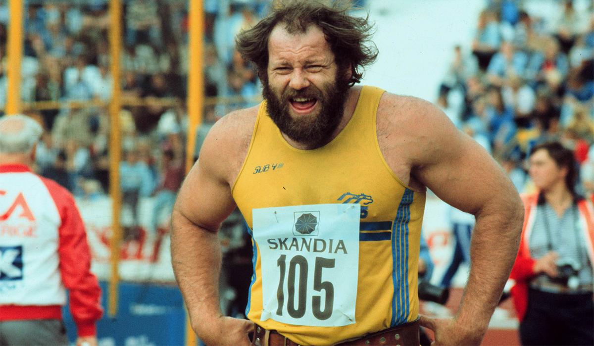 Ricky Bruch innehar fortfarande det svenska rekordet på 71,26 meter.