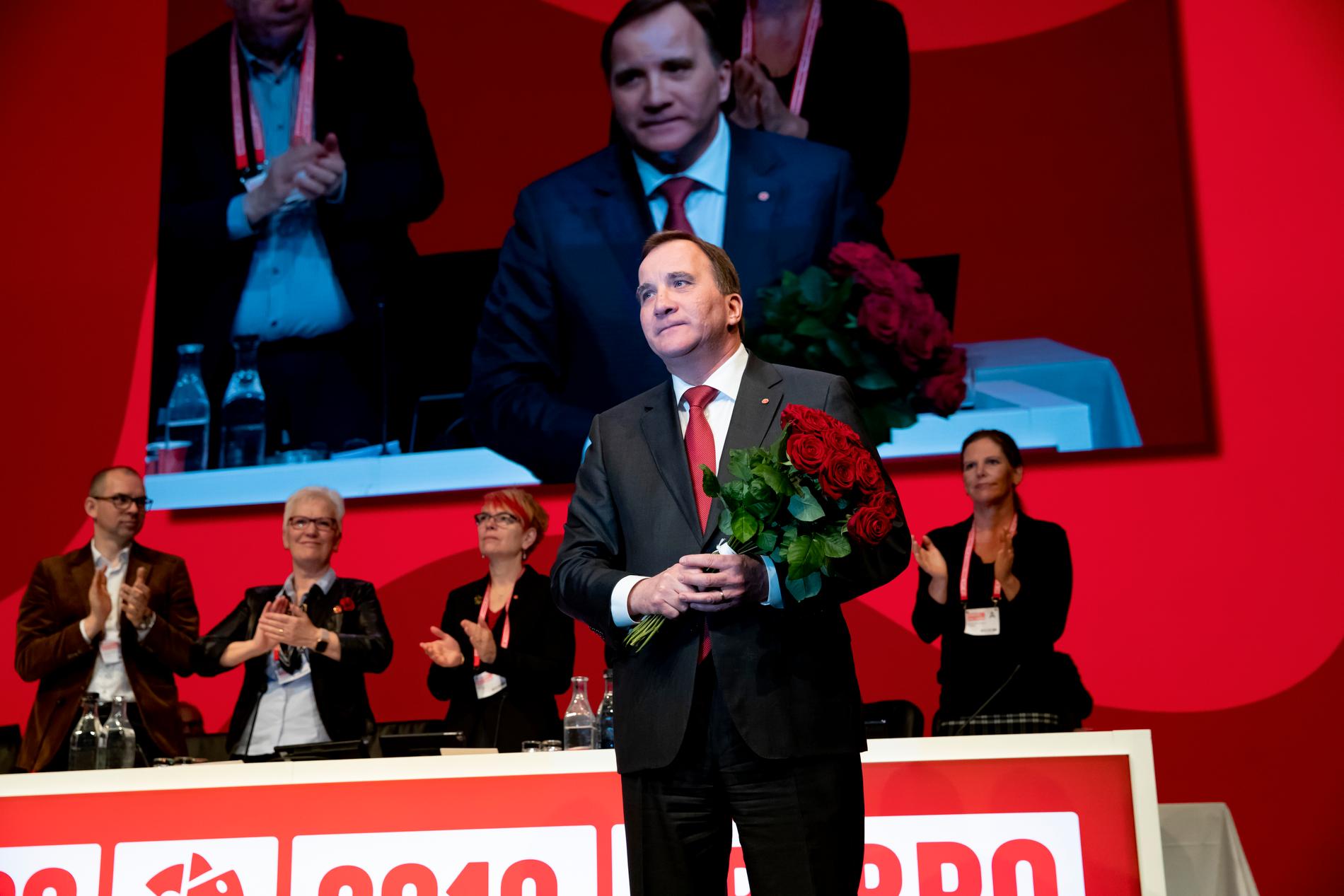 Stefan Löfven talade till S-kongressen i Örebro.