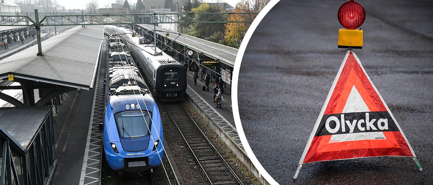 Stationen i Lund. Förseningar väntas efter olyckan i förmiddags i Svalövs kommun. 