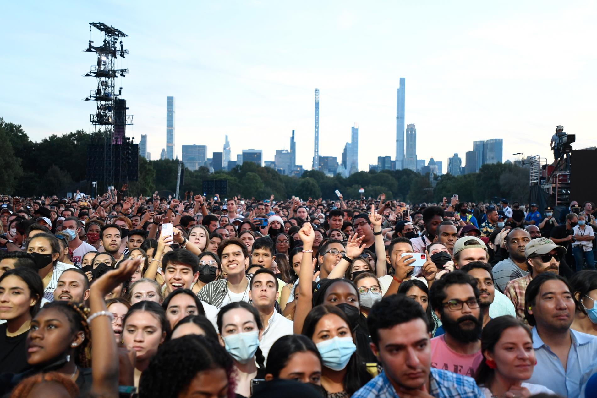 En relativt stor publik samlades i Central Park.