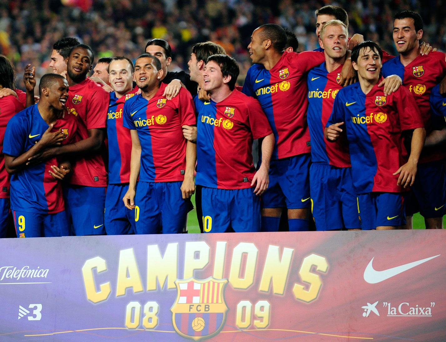 Barcelona mästare 08/09.