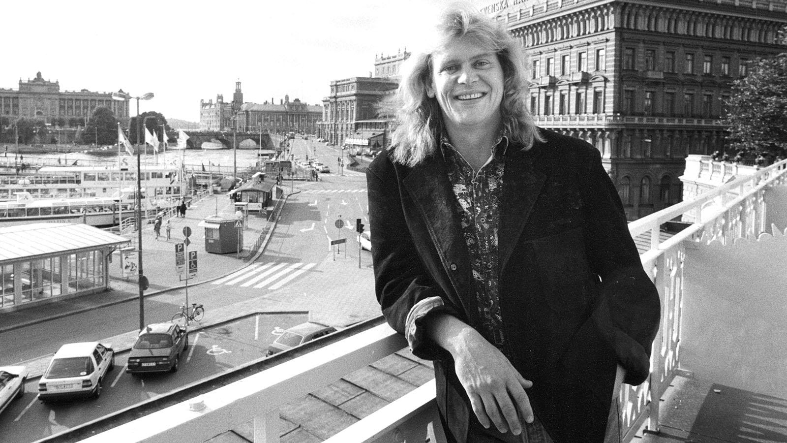 John Farnham på besök i Stockholm 1988.
