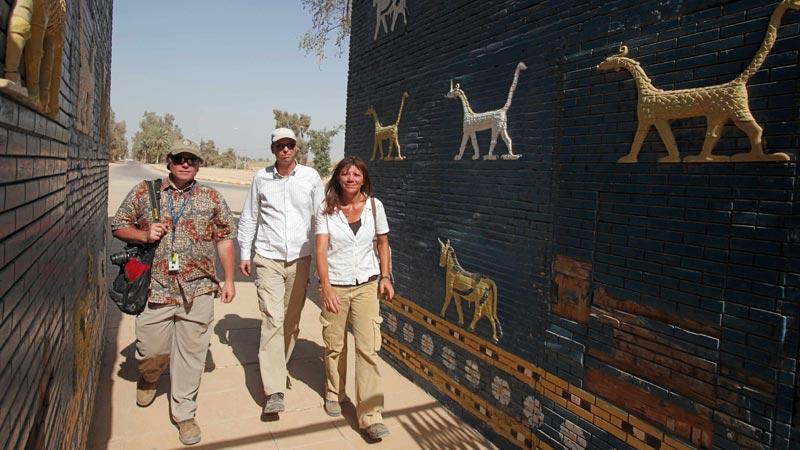 Ishtar-porten, en av åtta portar som ledde in till Babylon. Hela Babylon har de senaste åren restaurerats med hjälp av pengar från USA.