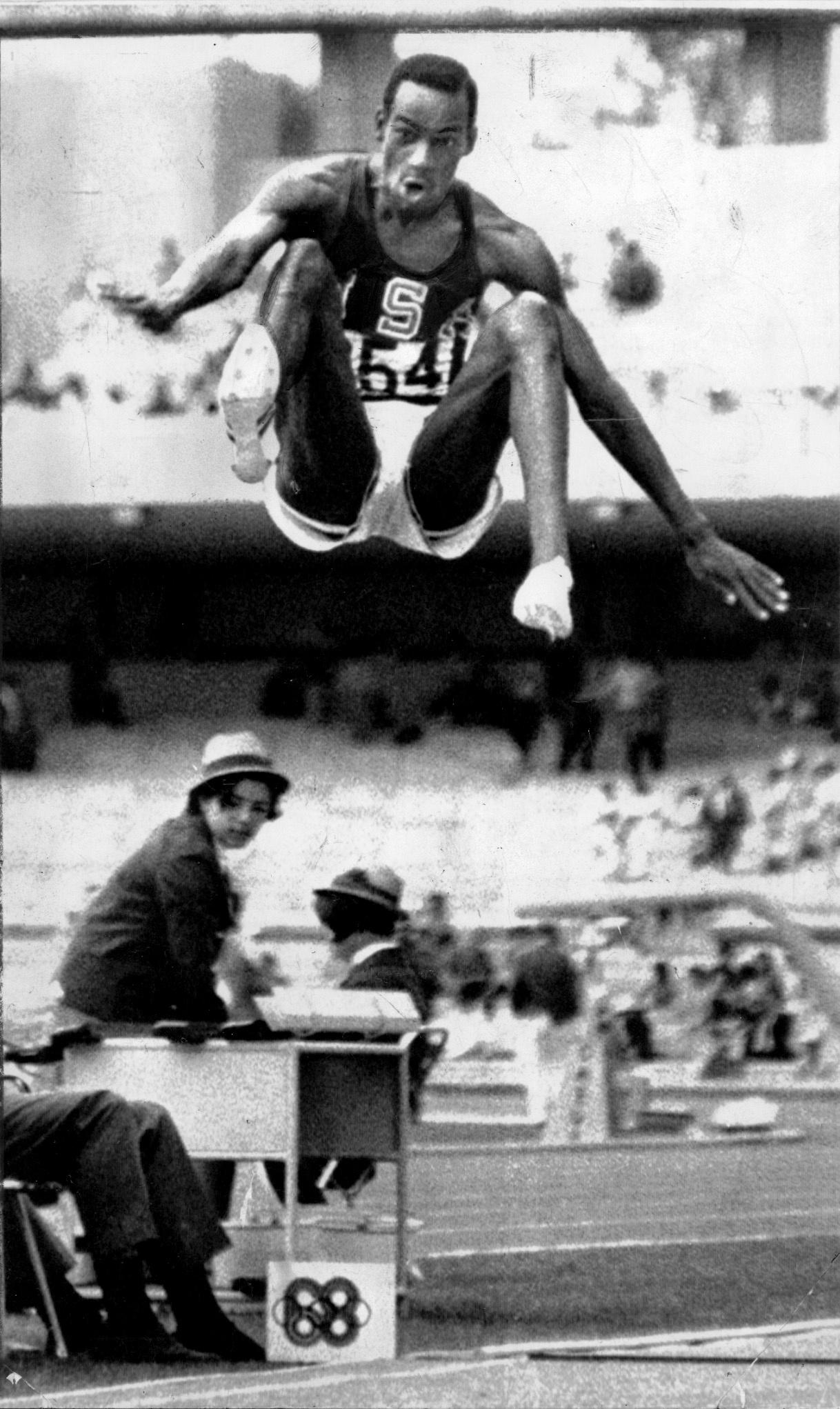 Bob Beamon sätter världsrekord i Mexico City 1968.