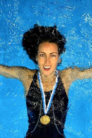 Segerflyt Äntligen släppte det för Therese Alshammar i sim-EM. På mästerskapets sista dag tog hon sitt efterlängtade guld på 50 fritt. Foto : BILDBYRÅN/ANDREAS HILLERGREN
