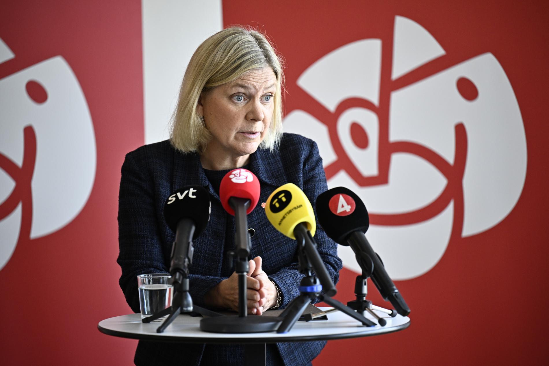 Magdalena Andersson, partiledare för S.