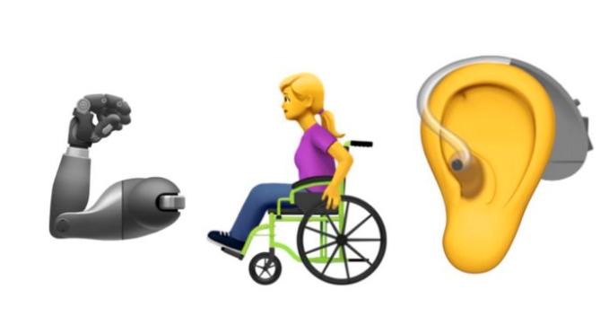En protesarm, en rullstosburen person och ett öra med hörapparat: ja, det är några symboler som kan bli nya emojis – om Apple får bestämma. 