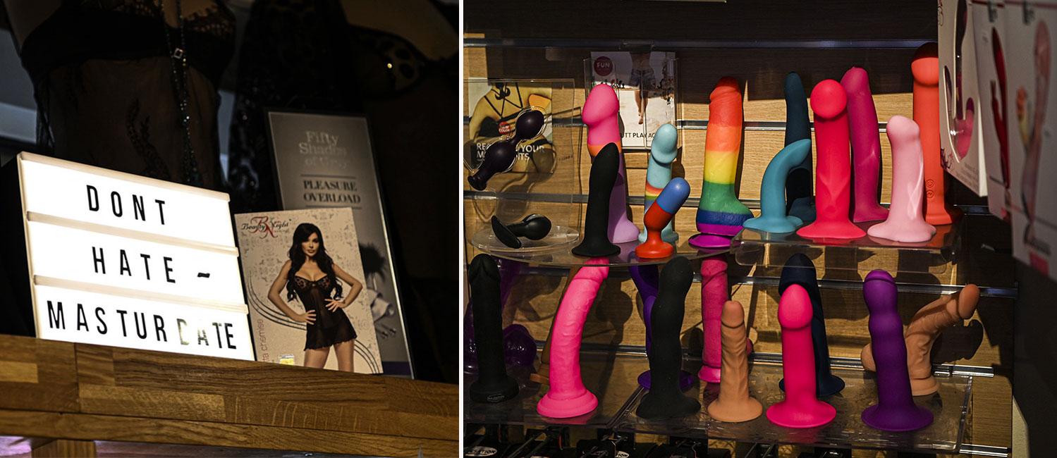 Sexualupplysare välkomnar den uppåtgående sexleksakstrenden. Här ett urval från butiken Love Store i Stockholm. 