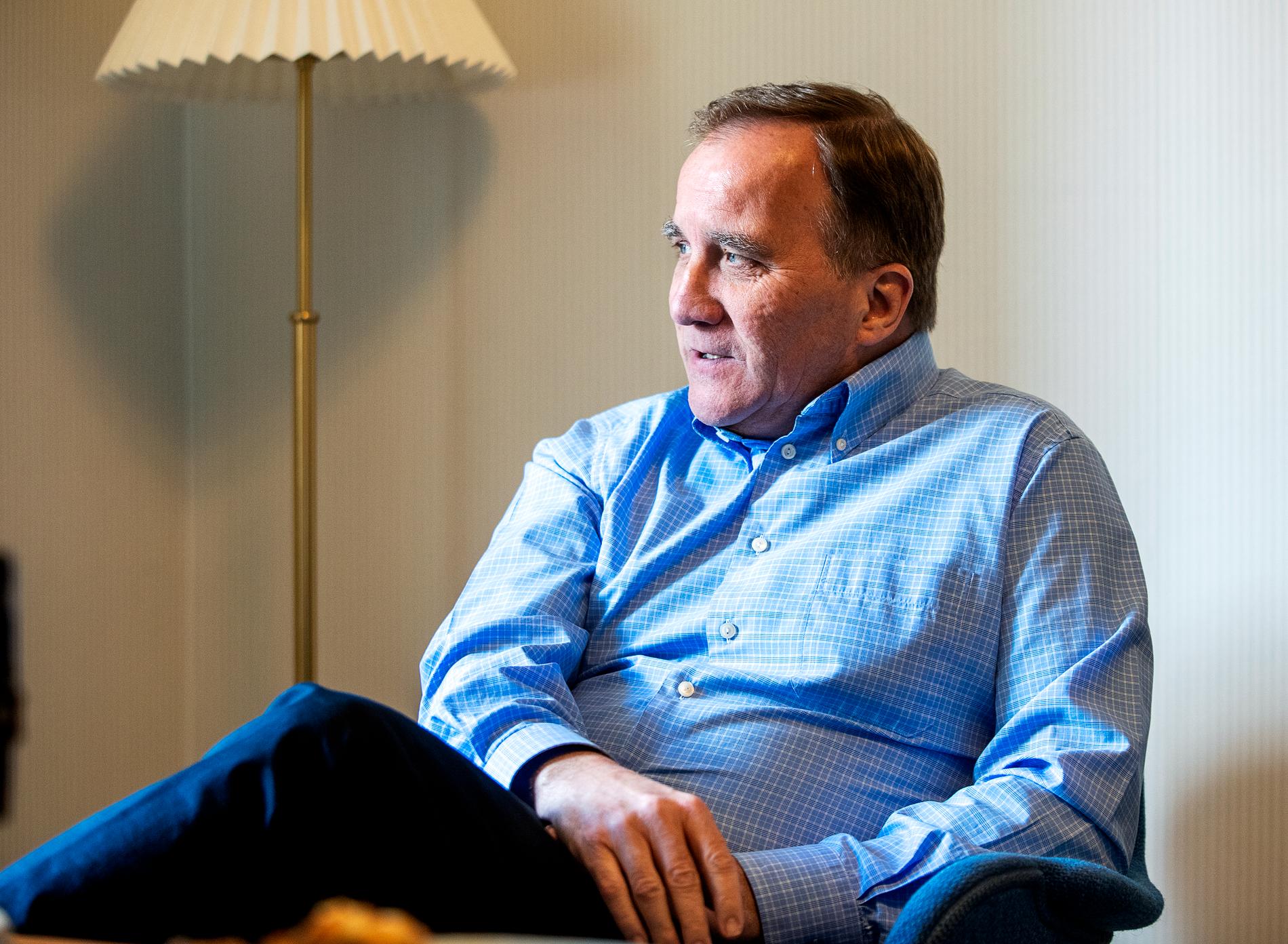 Statsminister Stefan Löfven på sommarresidenset Harpsund.