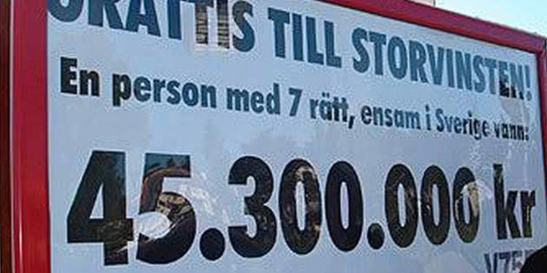 På Ica Nära i Bygdeå lämnade ”Norrlandskvinnan” in sitt system som gav 45 miljoner kronor när V75 avgjordes på Kalmar för femton år sedan (2007). Vinsten är den fjärde största någonsin på V75. 