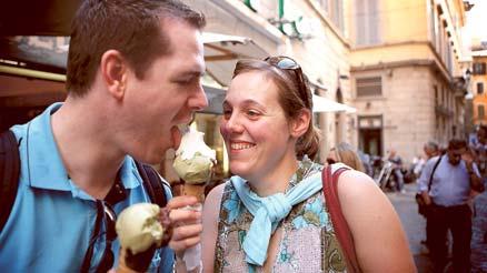 Daniel Mangold och Susanne Müller från Tyskland hade blivit tipsade om Giolittis glassar.