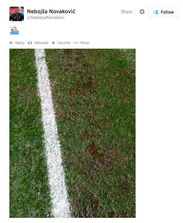 Den här bilden tog AIK:s assisterande tränare Nebojša Novaković och la upp på sin twitter.