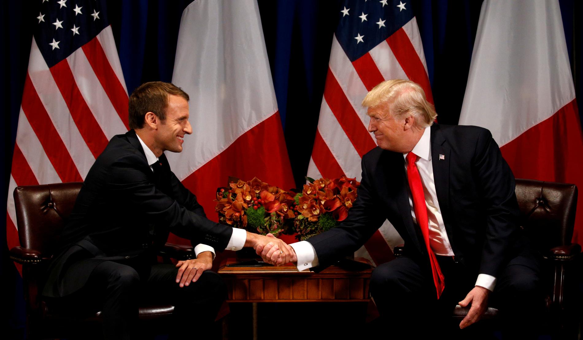 Emmanuel Macron och Donald Trump