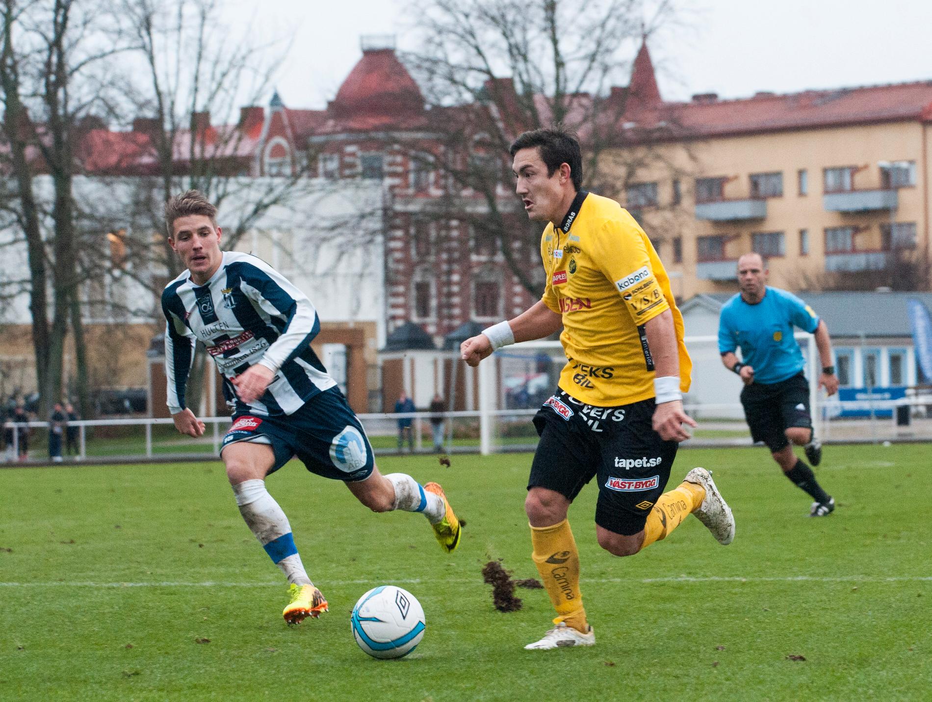 En av de sista matcherna i Elfsborg innan flytten var mot Kristianstad i Svenska Cupen.