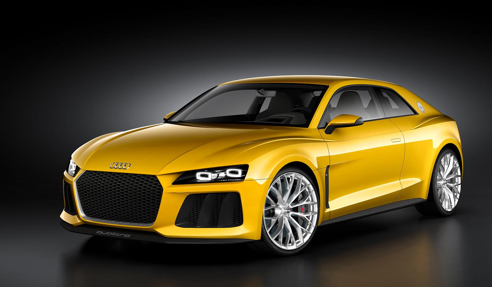 Audi Sport quattro concept har en biturbo V8-motor och hybriddrift som ger sammanlagt 700 hk.