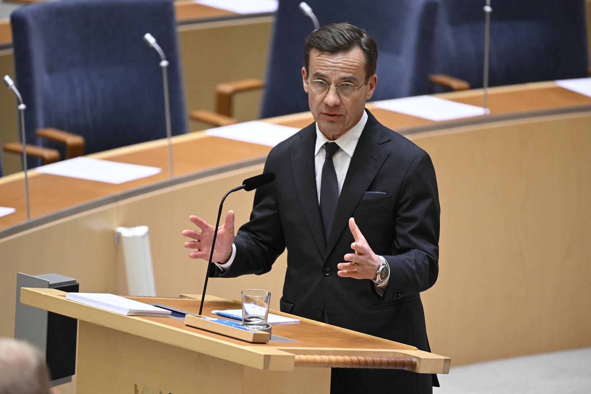 Statsminister Ulf Kristersson (M).