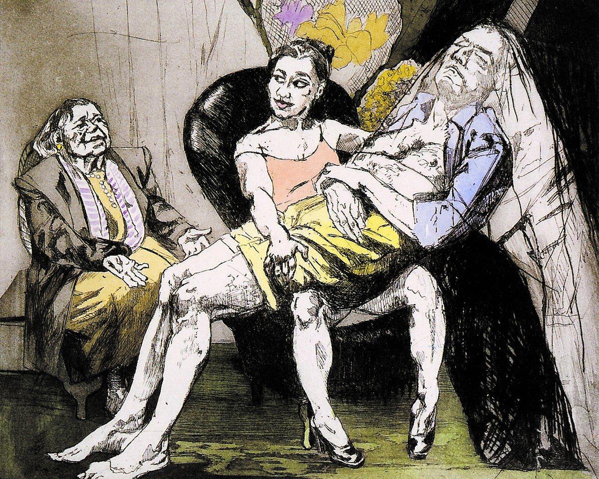 ”The Betrothal: Lessons: The Shipwreck, after ’Marriage a la Mode’ by Hogart” av Paula Rego.