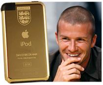 Lagkamraterna skramlade ihop till David Beckhams gyllene Ipod touch.
