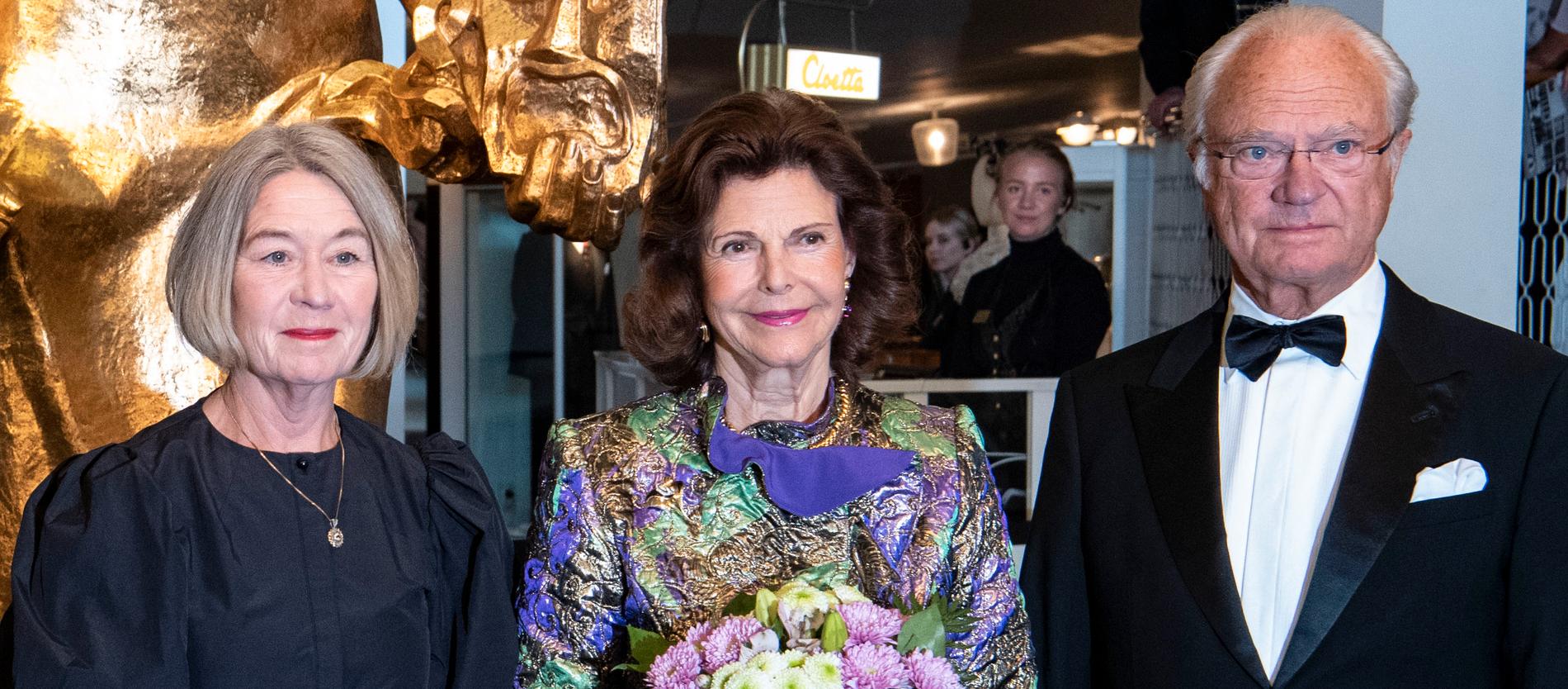 Landshövding Anneli Hulthén (t v) tillsammans med kungaparet i samband med firandet av Malmö Operas 75-årsjubileum i september i år. 