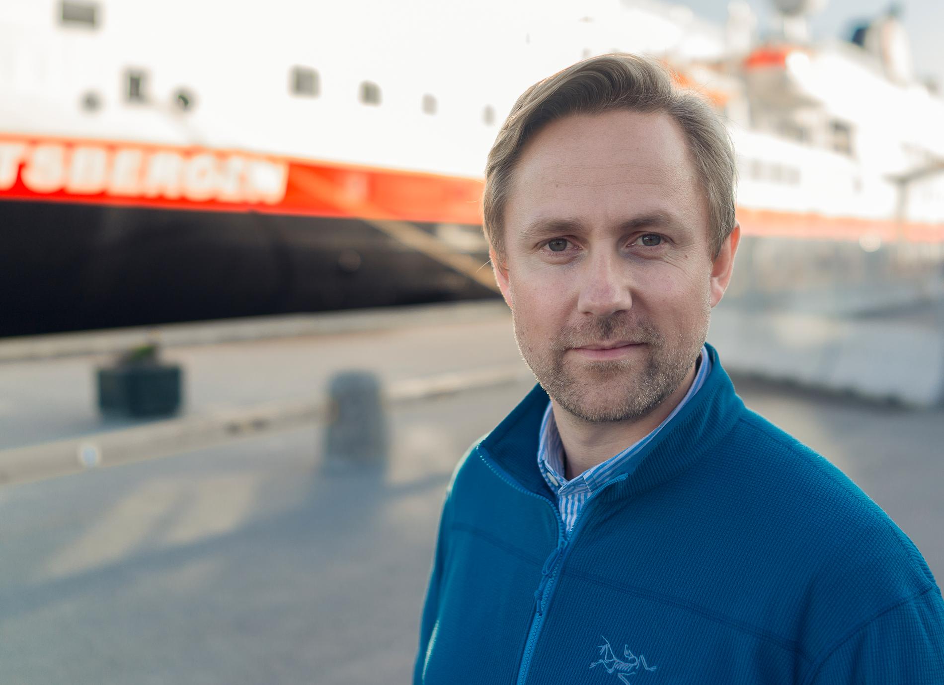 Rune Thomas Ege, kommunikationschef på Hurtigruten.