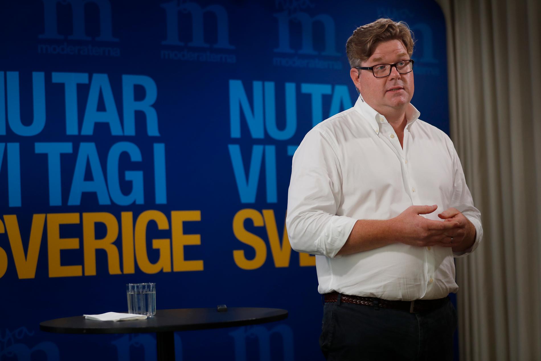  Gunnar Strömmer, Moderaternas partisekreterare. 