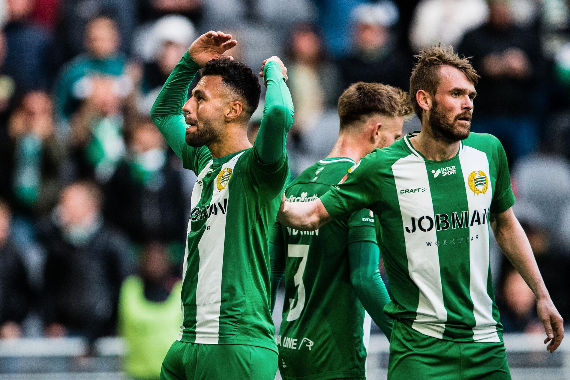Hammarbys Imad Khalili jublar efter 3–0 mot AFC Eskilstuna