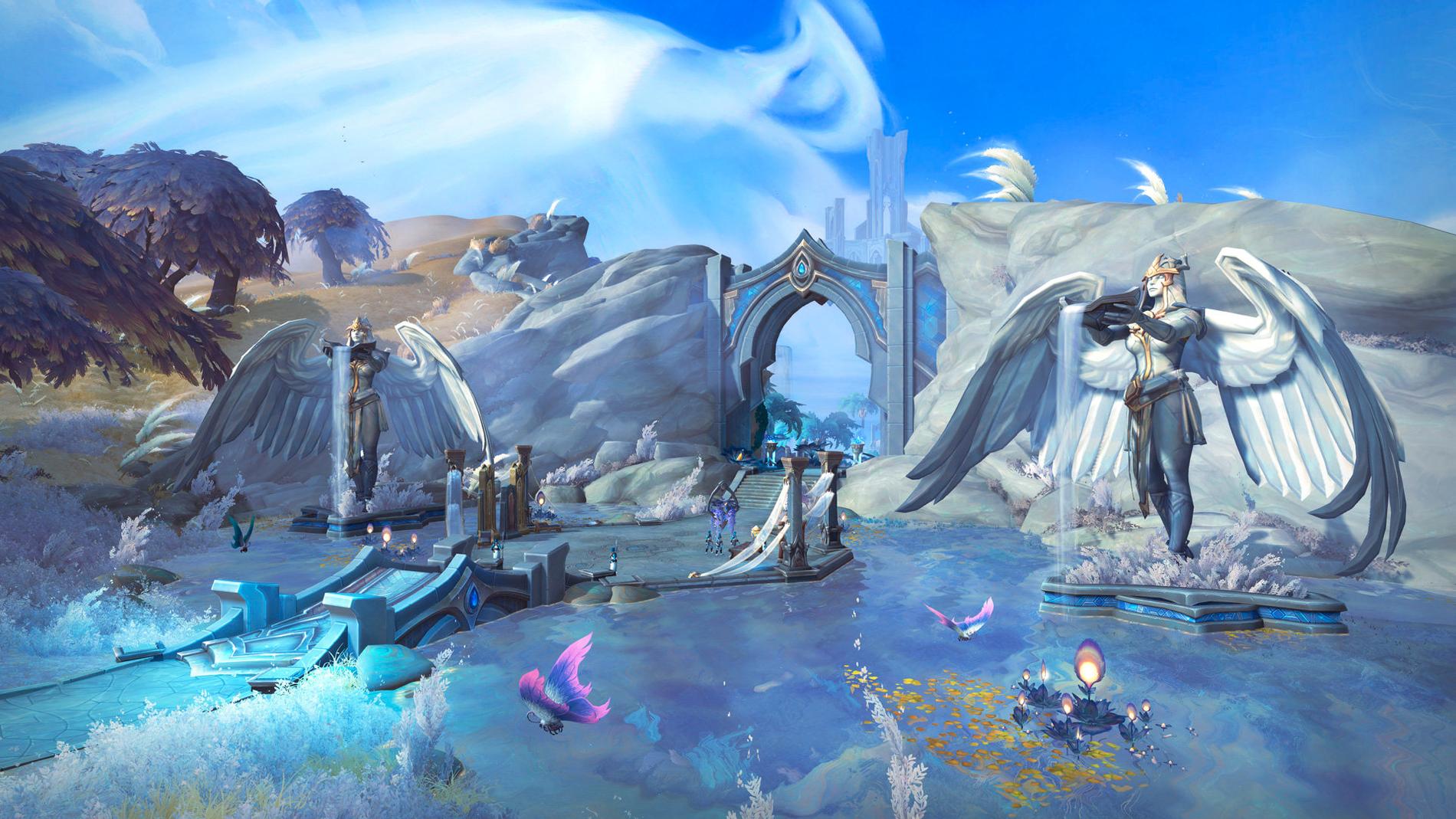 Allt är inte mörker och död i "Shadowlands". Spelaren kan välja mellan fyra olika sällskap att ansluta sig till, och några av dem har ett lite ljusare efterliv än de övriga. Pressbild.