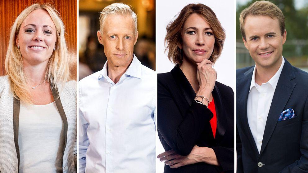 Carolina Neurath, André Pops, Karin Magnusson och Pelle Nilsson är nya programledare.
