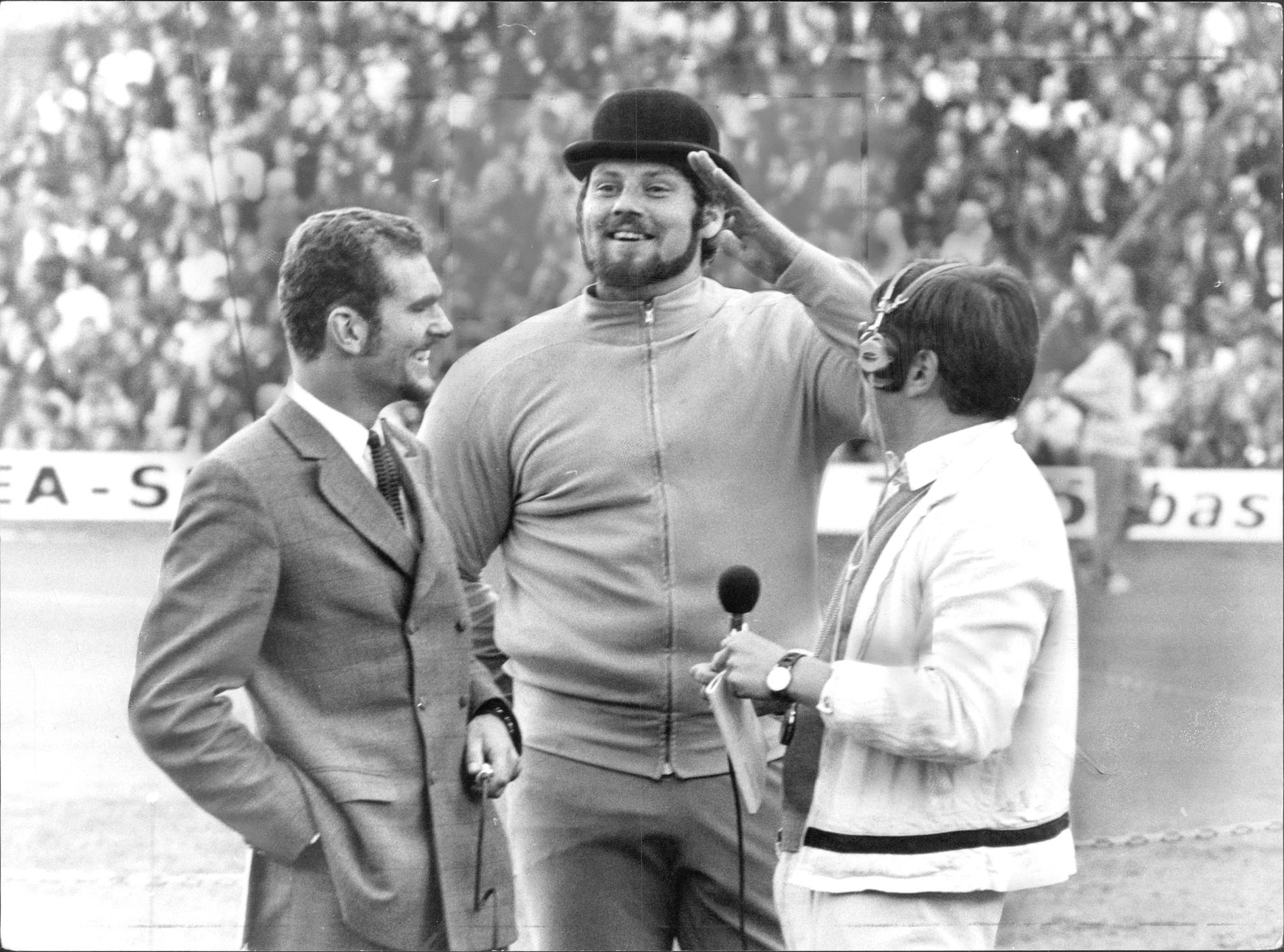Intervjuas av Radiosportens legendar Åke Strömmer vid finnkampen 1969.