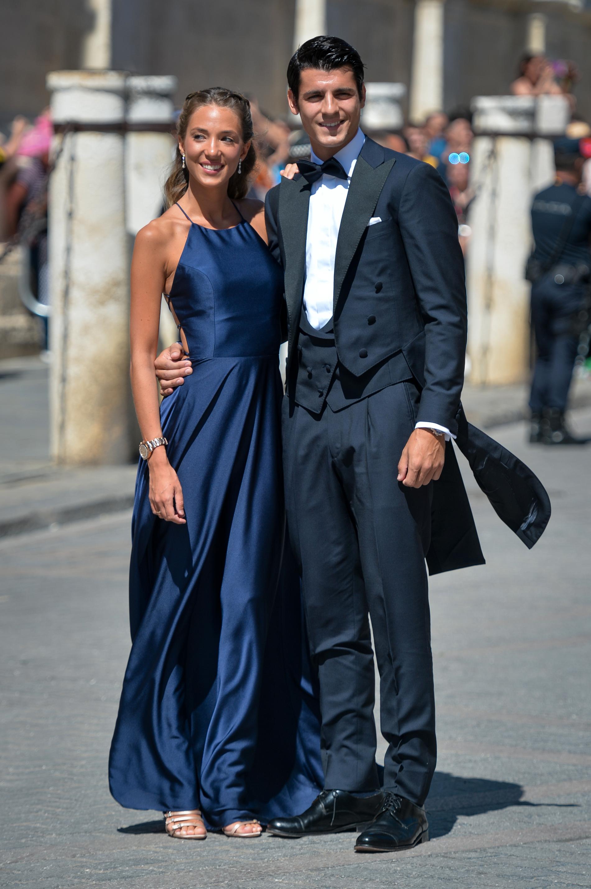 Alvaro Morata med frun Alice Campello.