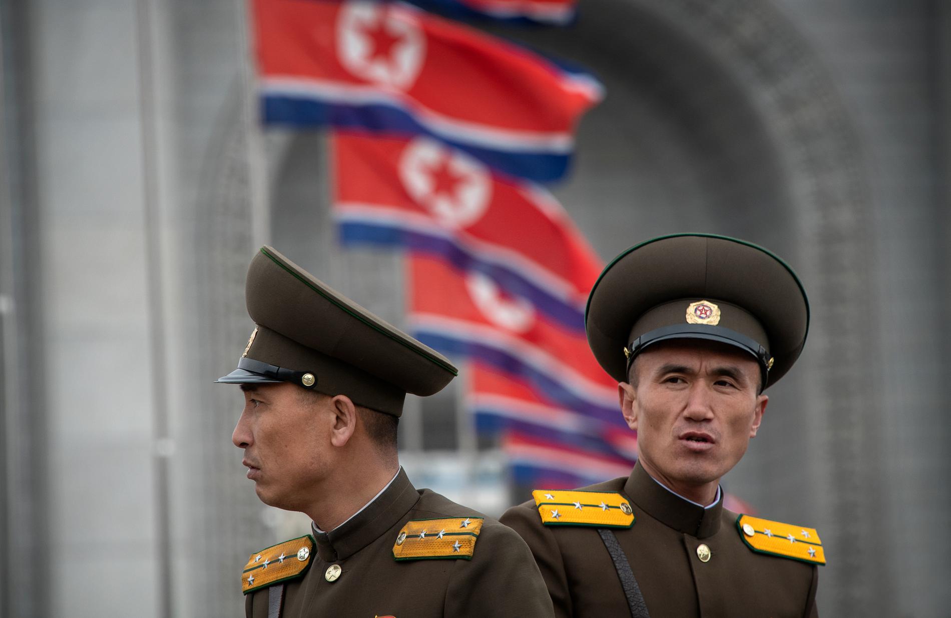 Nordkorea, Pyongyang. Marathon på Kim Il-sung-stadion.