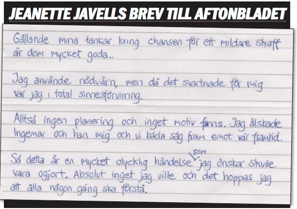 Hon skickade i slutet av förra året ett brev till Aftonbladet.