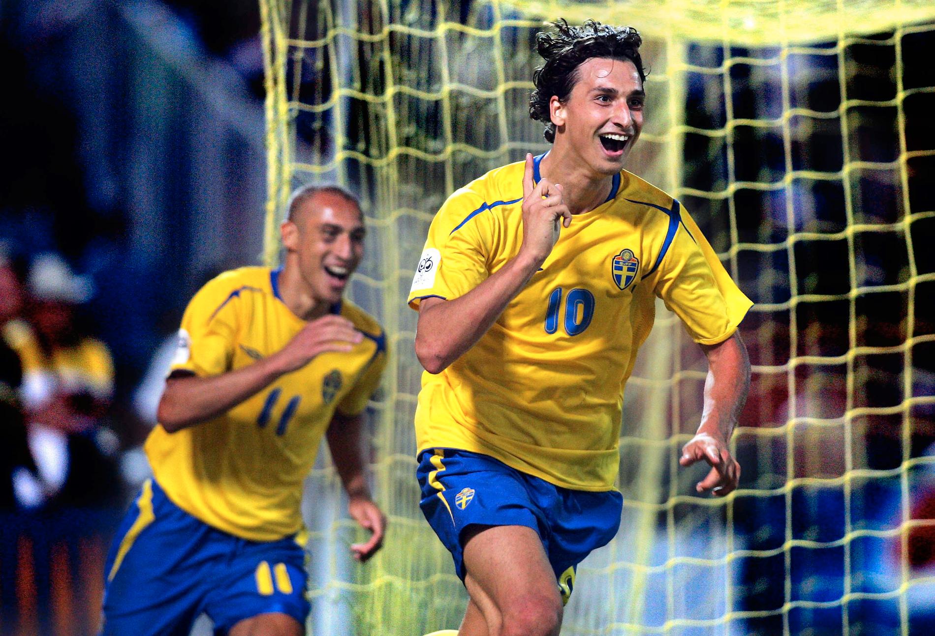 Henrik Larsson och Zlatan Ibrahimovic 2005. 