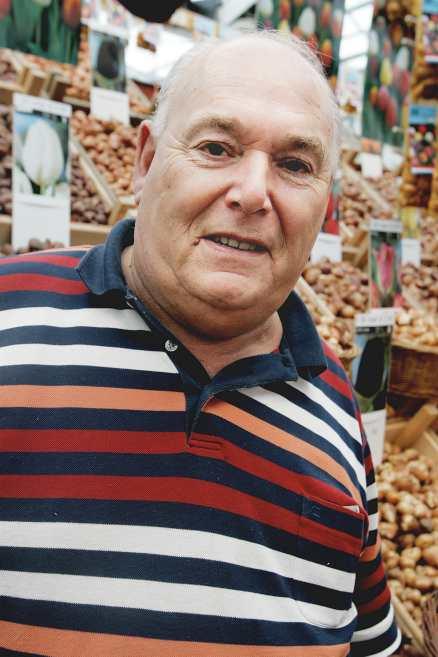 Theo Staats säljer tulpanlökar.