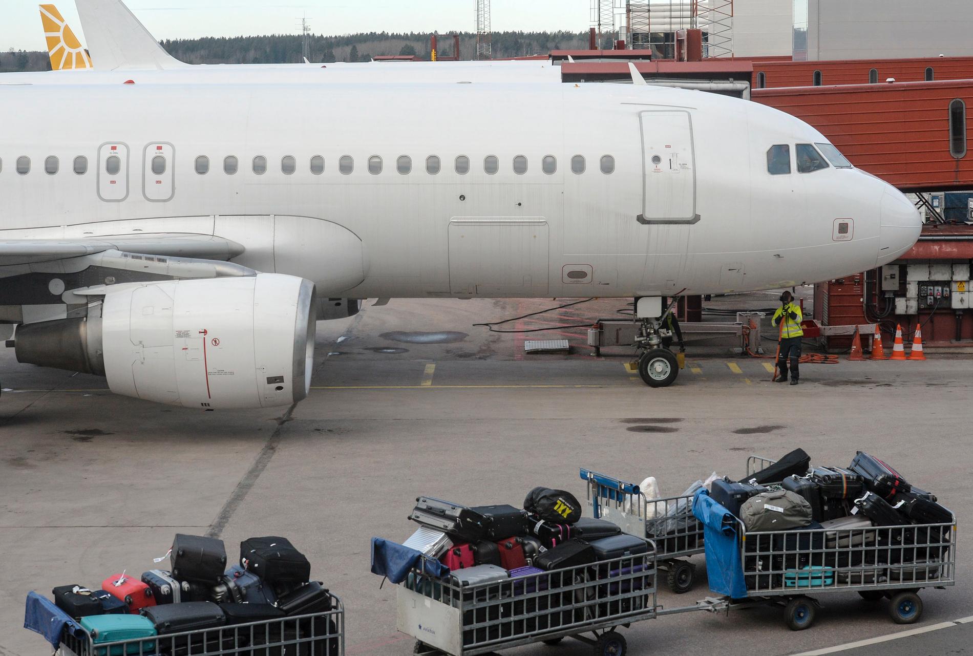 Airbus 320-flygplan på Arlanda.
