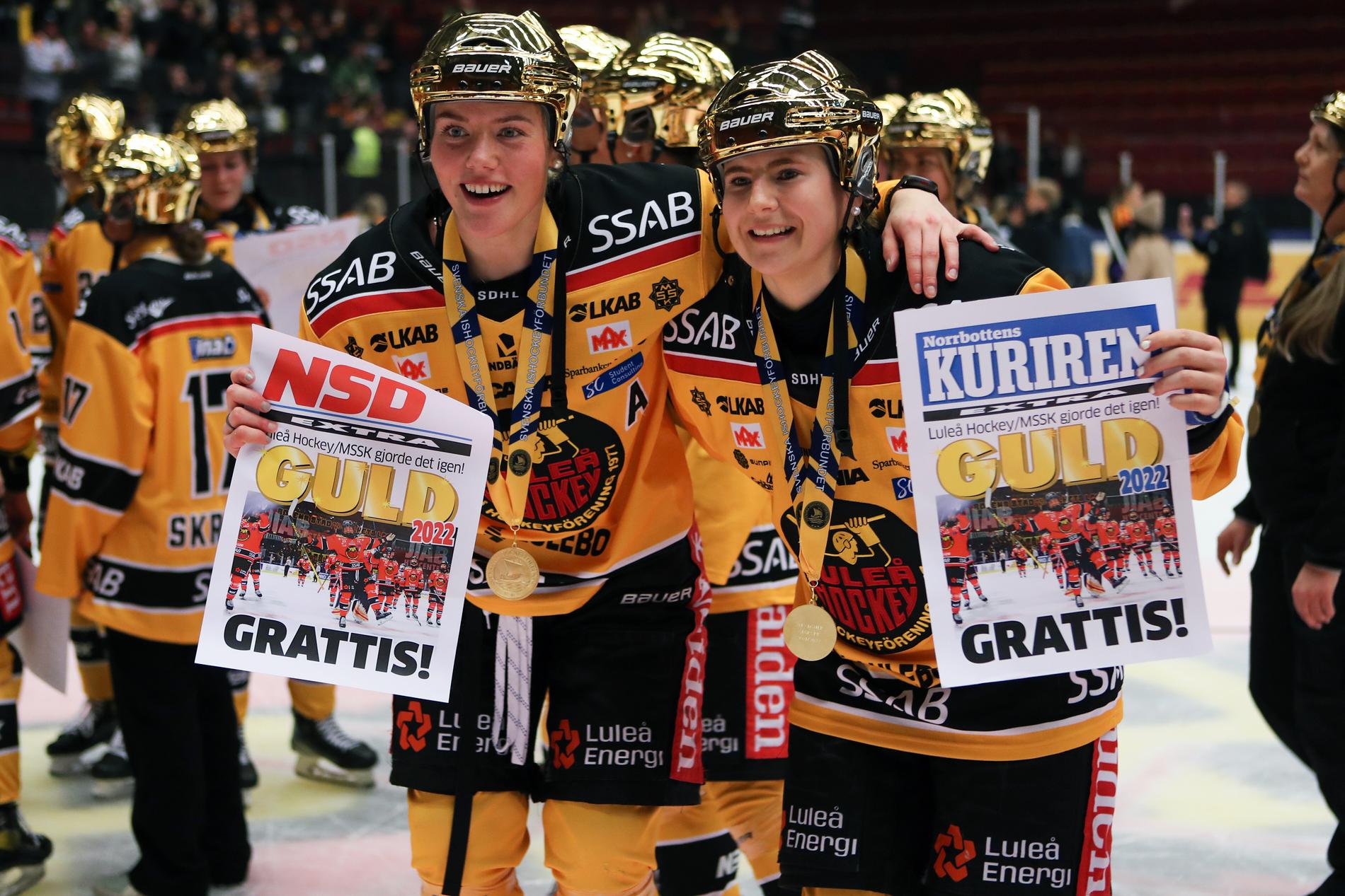 Luleå blev svenska mästare i våras efter finalseger mot Brynäs. Arkivbild.