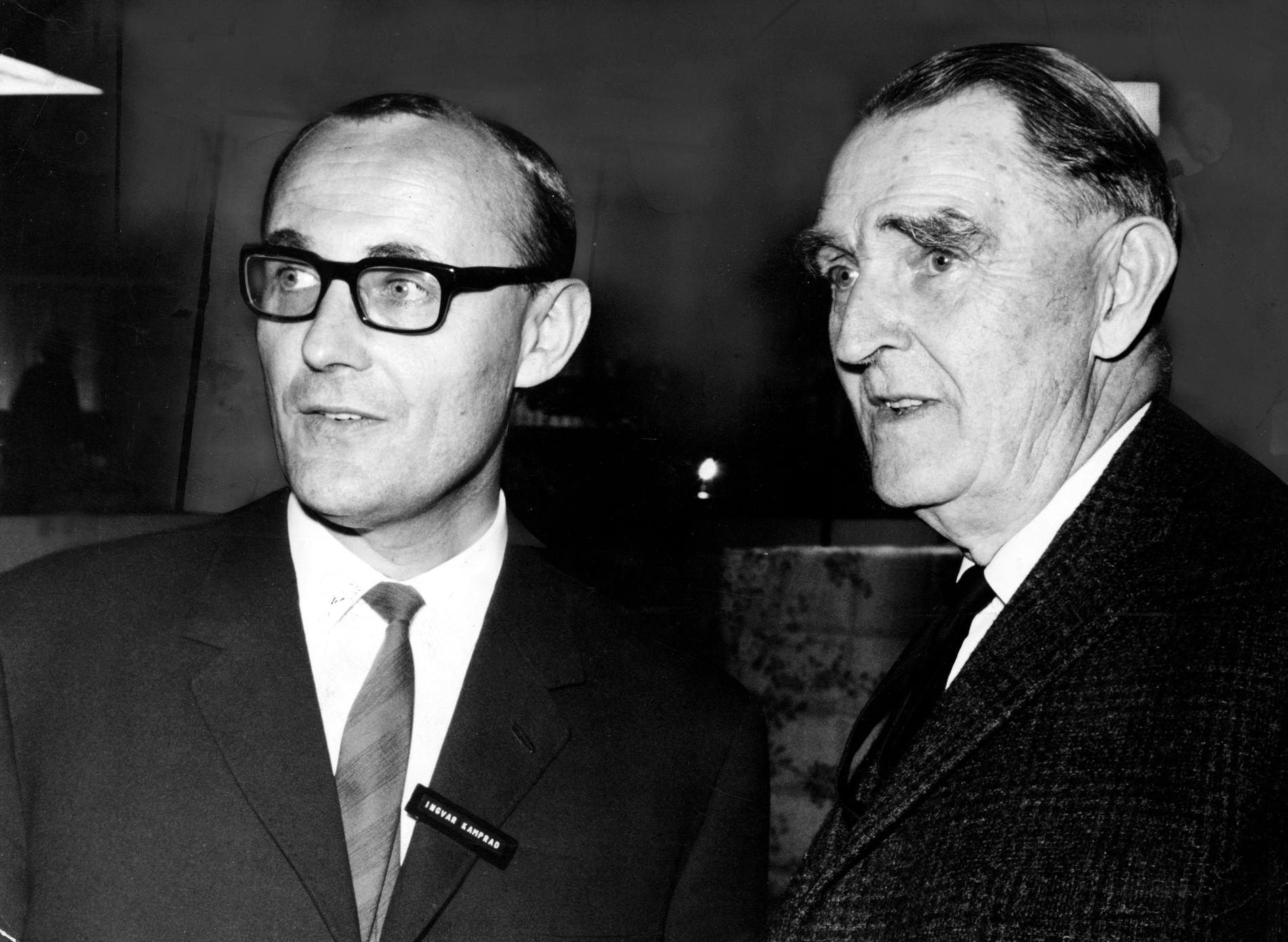 Ingvar Kamprad tillsammans med sin far Feodor är 1965.