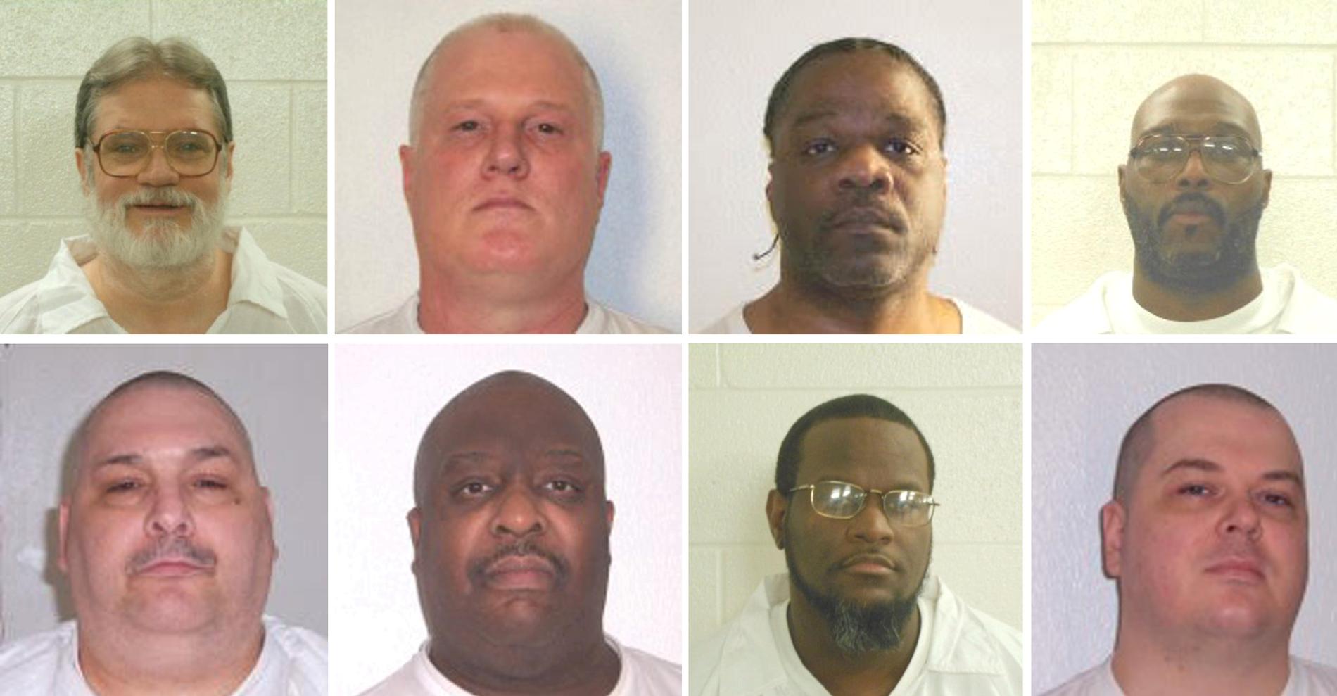De åtta fångarna som ska avrättas: Don Davis, Ledell Lee, Stacy Johnson, Jack Jones, Marcel Wliliams, Kenneth Wlliams och Jason Mcgehee.
