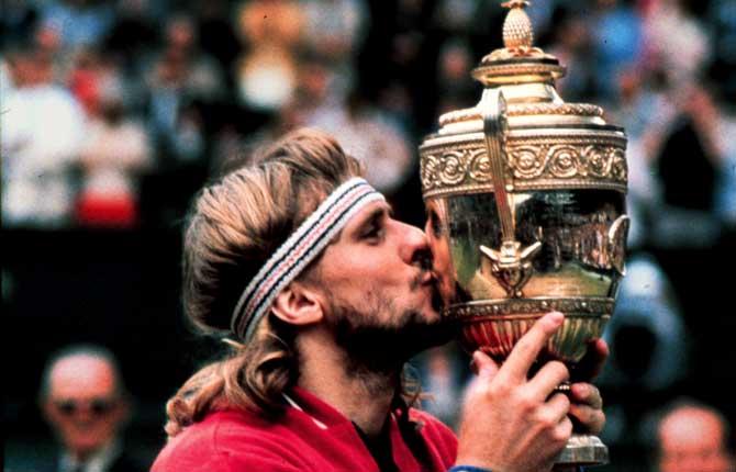 1980 Femte raka Wimbledonsegern för Borg kom efter viktoria mot John McEnroe.