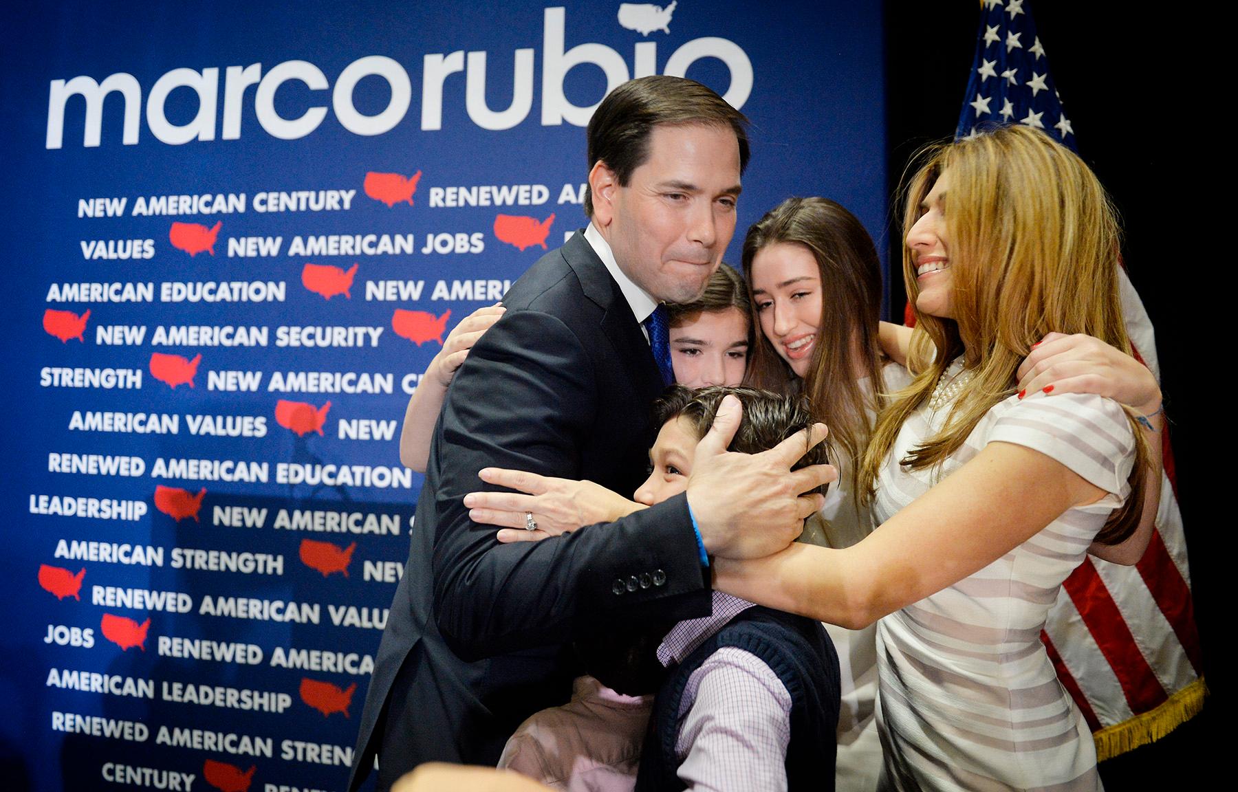 Floridasenatorn Marco Rubio meddelar att han hoppar av sin presidentkandidatur.