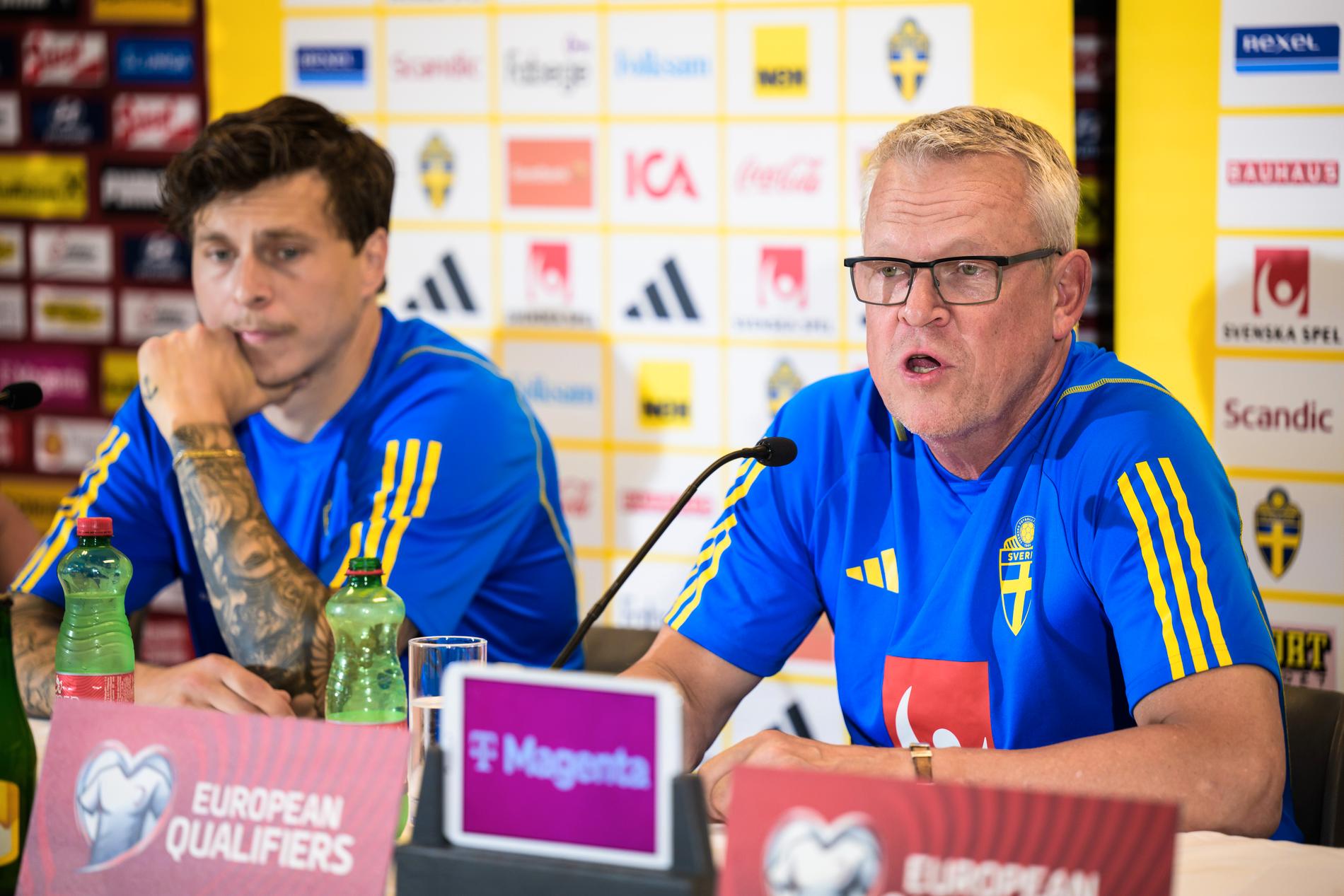 Victor Lindelöf och Janne Andersson.