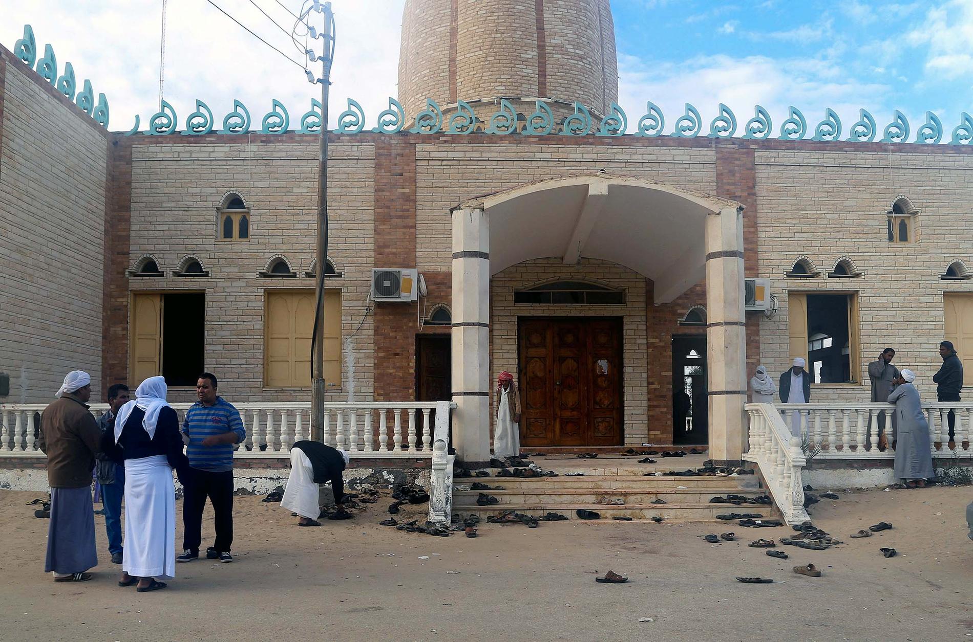 Moskén dagen efter attacken.