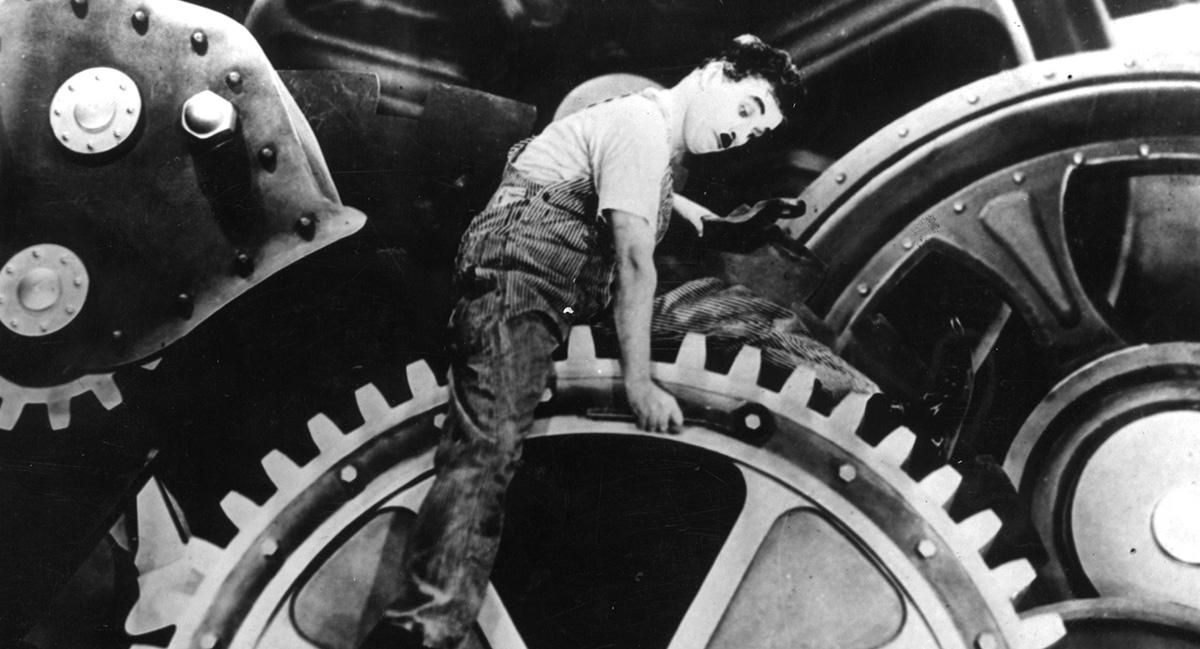 Charlie Chaplin i ”Moderna tider” – nu är tiderna ännu mer moderna.
