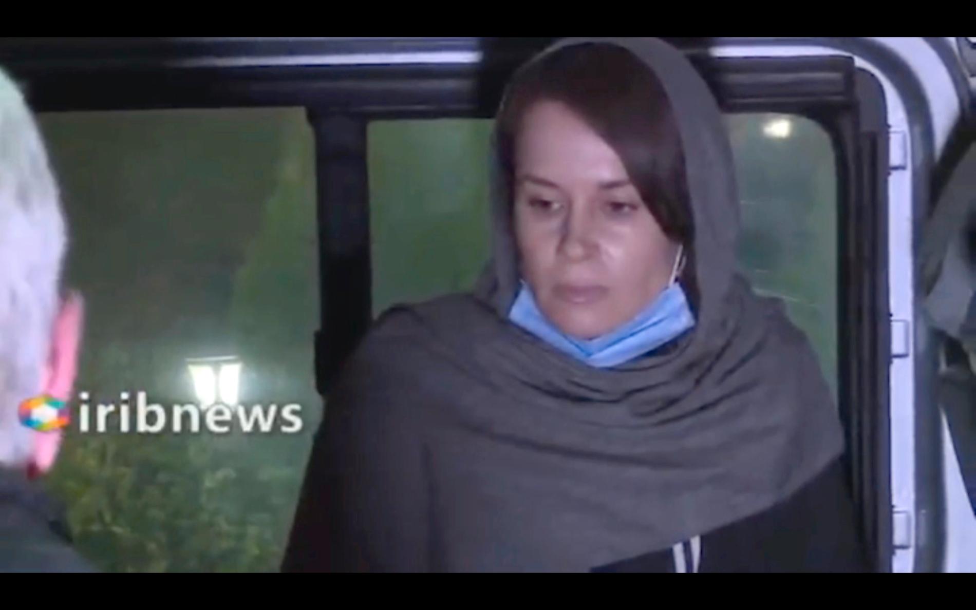 Bilden är hämtad från en video från iransk statlig tv och visar Kylie Moore-Gilbert i Teheran.