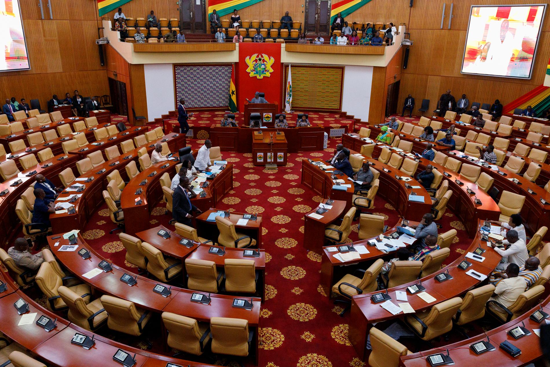 Parlamentet i Accra i Ghana röstade för den kontroversiella lagen under onsdagen.
