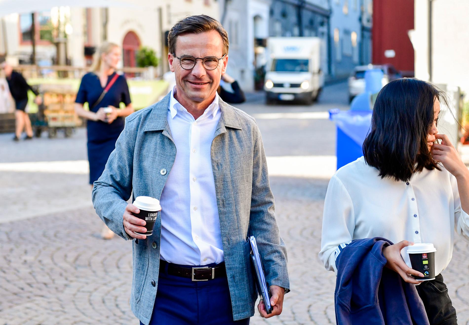 Moderaternas partiledare Ulf Kristersson under Moderaternas dag på politikerveckan i Almedalen.