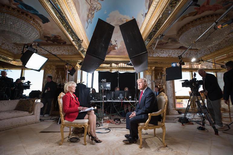 Trump i sin första intervju efter valet. FOTO: CBS