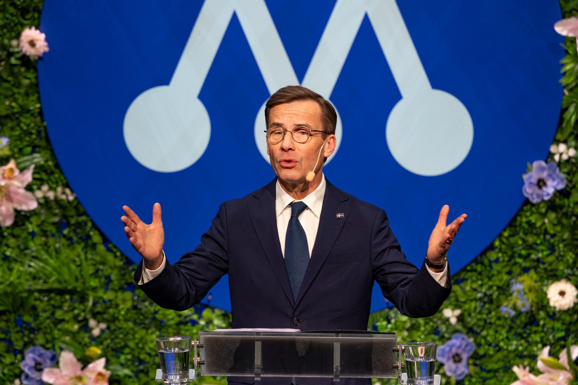 Ulf Kristersson höll tal på moderaternas Sverigemöte.