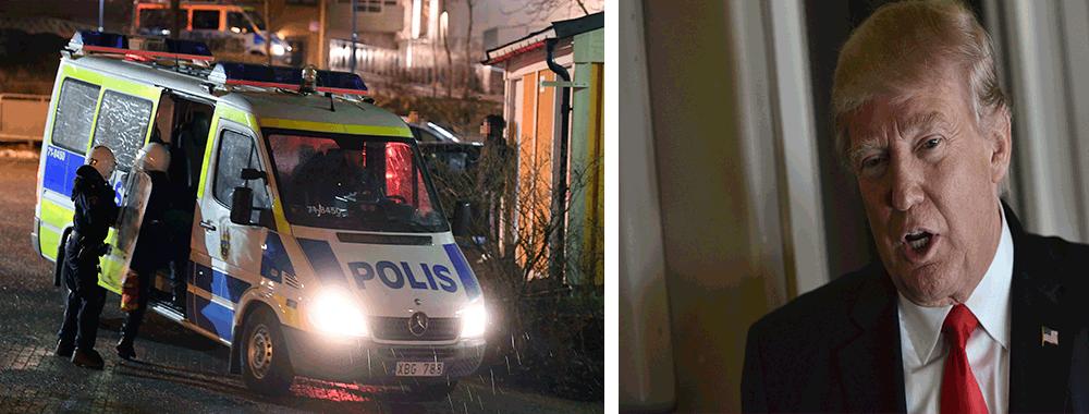 Polis utsattes för stenkastning vid ingripande i Rinkeby i måndags kväll.